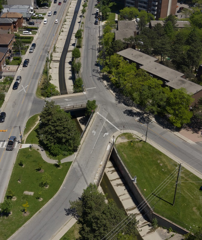 aerial view of Rockcliffe-Smythe area