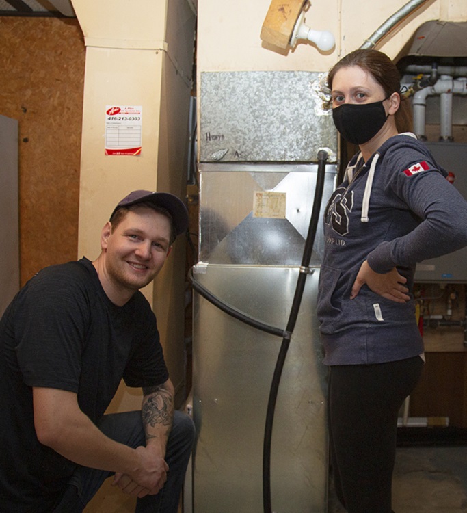 Green Home Makeover Homeowners showcase their new energy efficient tankless water heater and furnace