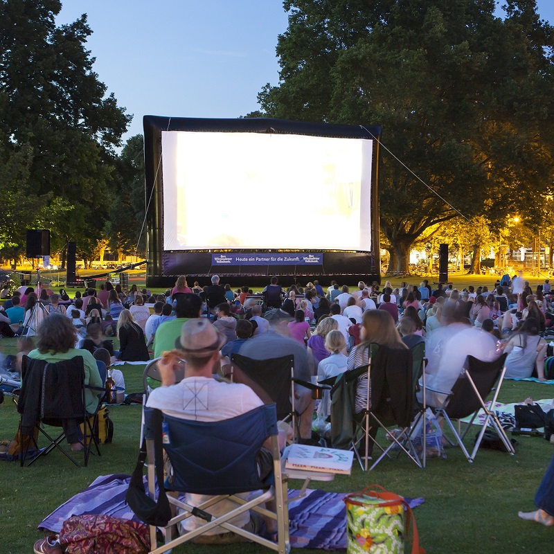 outdoor movie night in a park